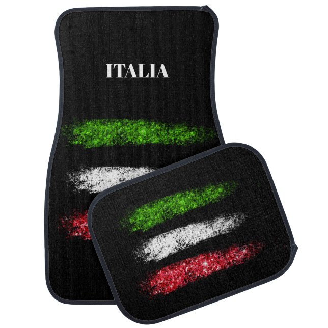 *~* ITALY ITALIA ITALIAN Simple Abstract Flag Car Floor Mat (Set)