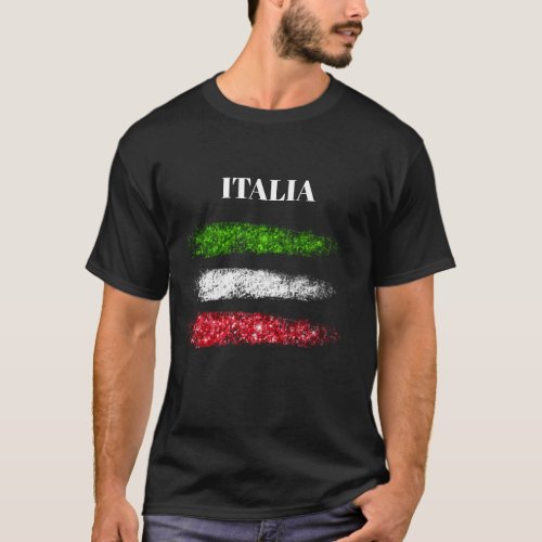  ITALY ITALIA ITALIAN Simple Abstract Flag MAN T_Shirt