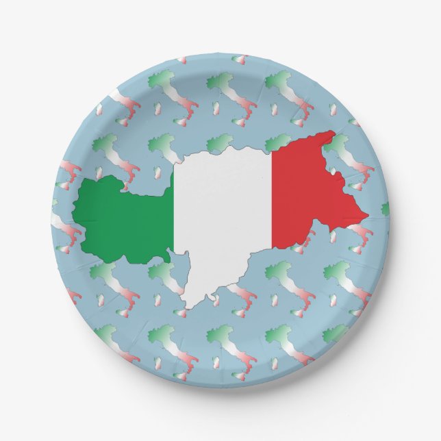 Italy - Italia Teller Paper Plates (Front)