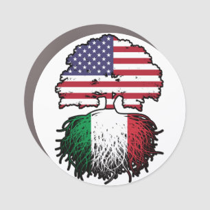 Italy Italian American USA United States America Car Magnet