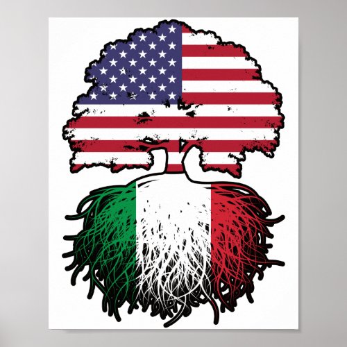 Italy Italian American USA United States America Poster
