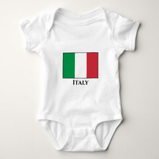 Italy (Italian) Flag Baby Bodysuit (Front)