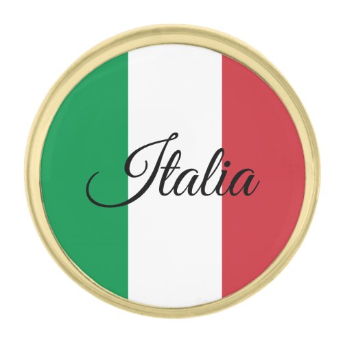 Italy  Italian Flag business fashion  sports fan Gold Finish Lapel Pin