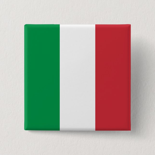 Italy (Italian) Flag Button (Front)