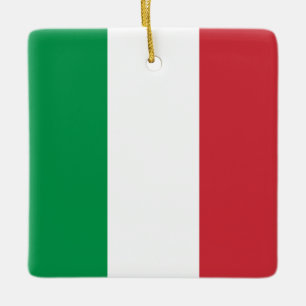 Italy (Italian) Flag Ceramic Ornament