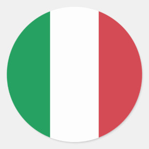Italy (Italian) Flag Classic Round Sticker