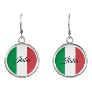 Italy & Italian flag fashion /sports patriots Earrings