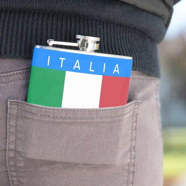 Italy - Italian Flag Flask (In Situ)