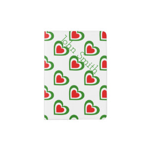 Italy/Italian flag Hearts Personnalised Passport Holder