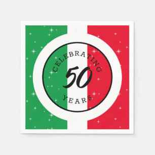 Italy Italian Flag Italia Birthday Anniversary Napkins