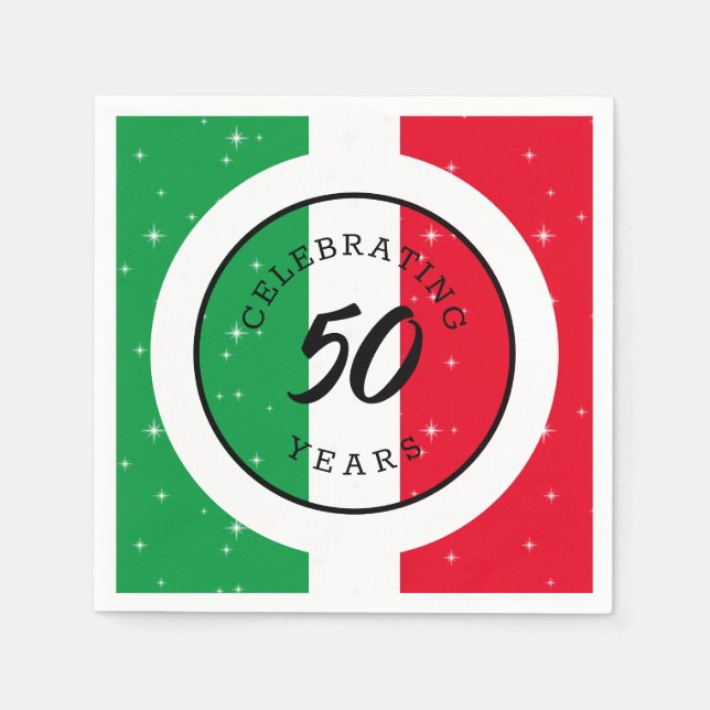 Italy Italian Flag Italia Birthday Anniversary Napkins (Front)