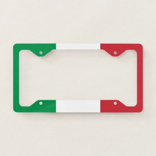 Italy Italian Flag License Plate Frame