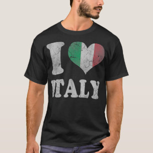 Italy Italian Flag Love Heart Italia Italiano T-Shirt