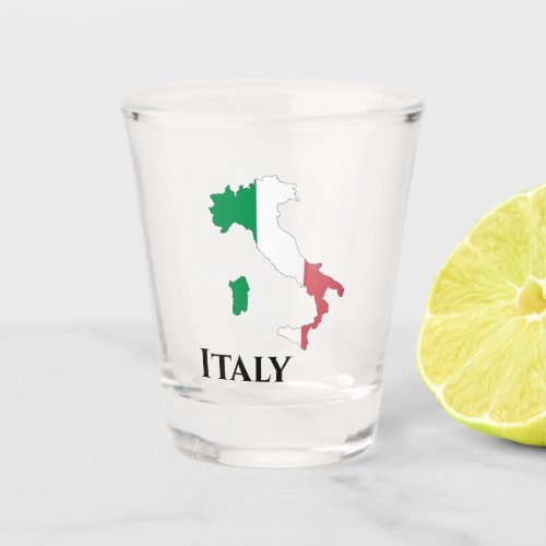 Italy Italian Flag Map Shot Glass