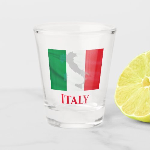 Italy Italian Flag Map Shot Glass