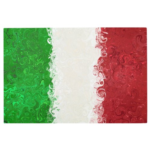 Italy Italian Flag Metal Print 36 x 24
