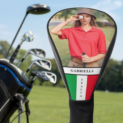 Italy Italian Flag Name Photo Picture Golf Head Cover
