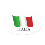 Italy Italian flag of Italy Italia Oval Sticker