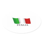 Italy Italian flag of Italy Italia Oval Sticker