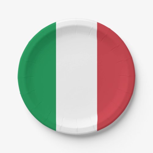 Italy Italian Flag Paper Plates