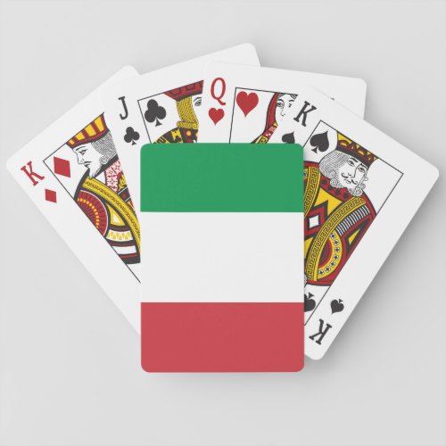 Italy Italian Flag Poker Cards