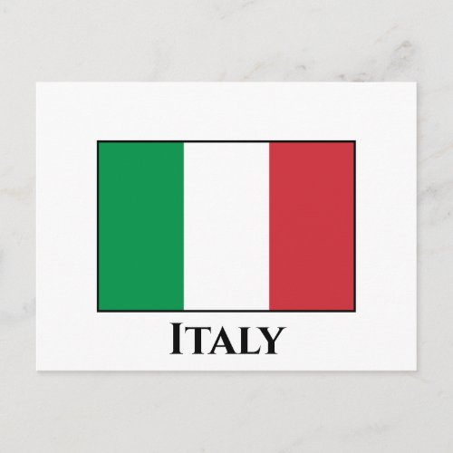 Italy Italian Flag Postcard