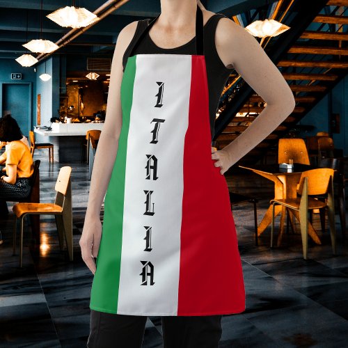 Italy Italian Flag Red White Green Italia Apron