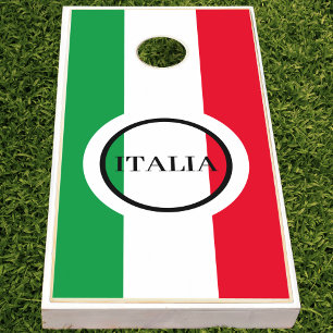 Italy Italian Flag Red White Green Italia Cornhole Set