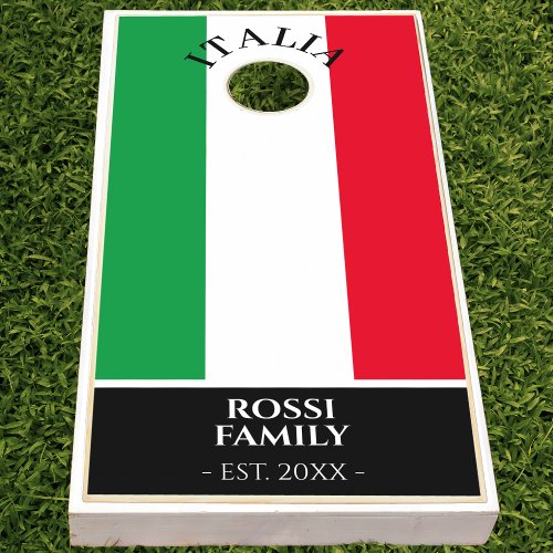 Italy Italian Flag Red White Green Italia Family Cornhole Set