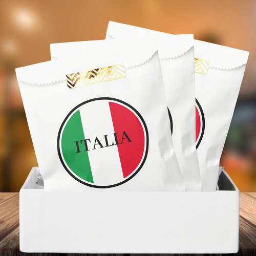 Italy Italian Flag Red White Green Italia Favor Bag