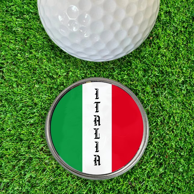 Italy Italian Flag Red White Green Italia Golf Ball Marker (Italy Italia golf marker)