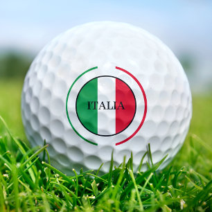Italy Italian Flag Red White Green Italia Golf Balls