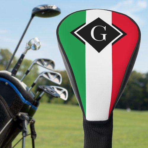 Italy Italian Flag Red White Green Italia Initial Golf Head Cover