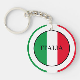 Italy Italian Flag Red White Green Italia Keychain