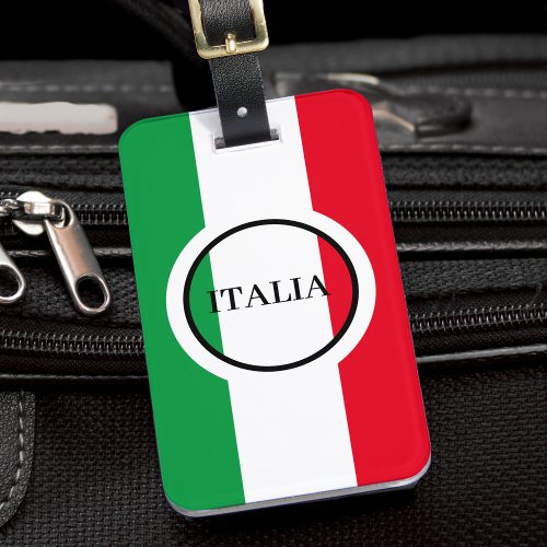 Italy Italian Flag Red White Green Italia Luggage Tag