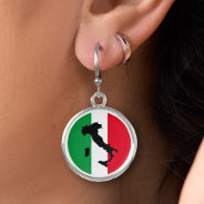 Italy Italian Flag Red White Green Italia Map Earrings at Zazzle