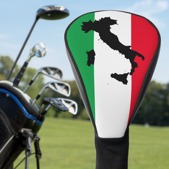 Italy Italian Flag Red White Green Italia Map Golf Head Cover (italy country map Italian flag golf head cover)