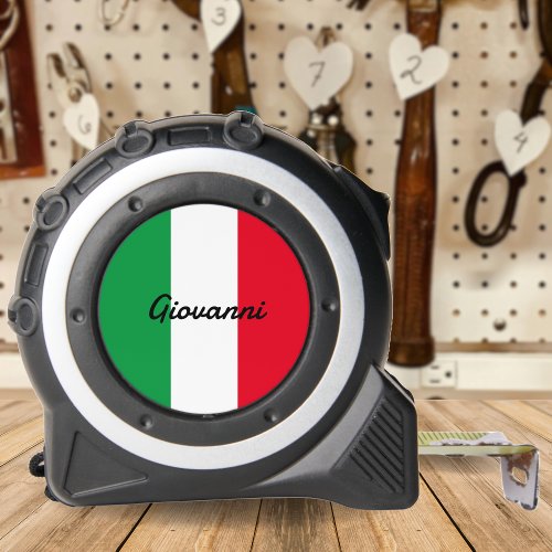 Italy Italian Flag Red White Green Italia Tape Measure