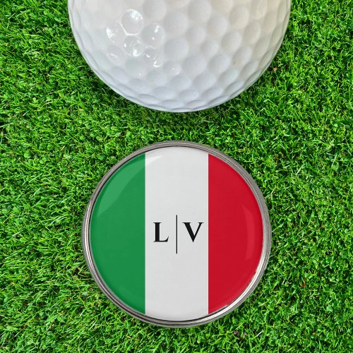 Italy Italian Flag Red White Green Name Initials Golf Ball Marker