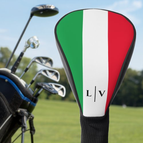 Italy Italian Flag Red White Green Name Initials Golf Head Cover