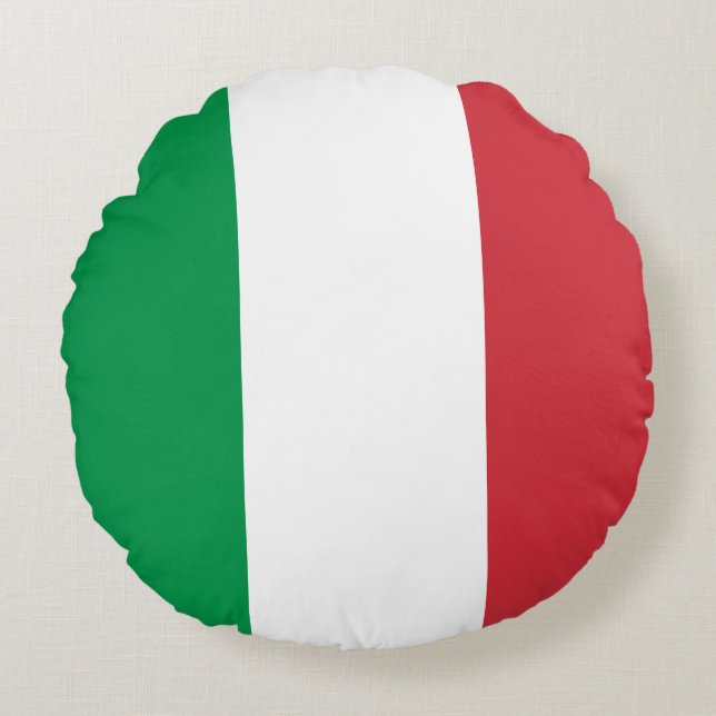 Italy (Italian) Flag Round Pillow (Front)