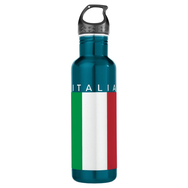 Italy - Italian Flag Stainless Steel Water Bottle (Front)