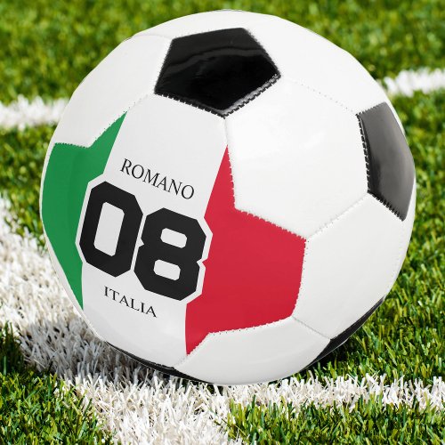 Italy Italian Flag Team Number Last Name Italia Soccer Ball