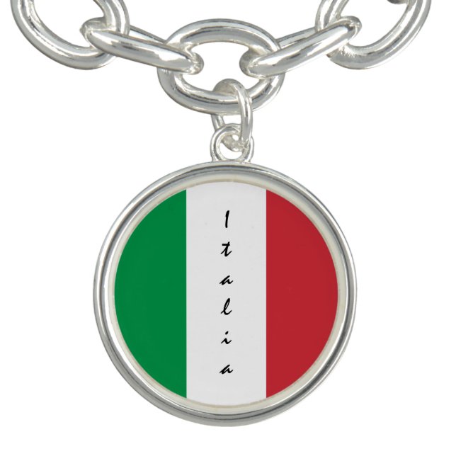 Italy & Italian Flag trendy fashion /sports fans Bracelet (Design)