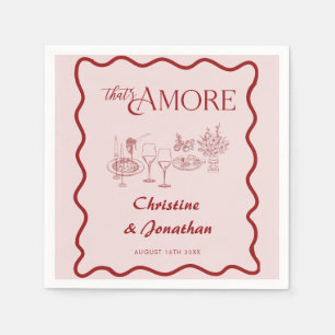 Italy Italian Food Rehearsal Dinner Napkins