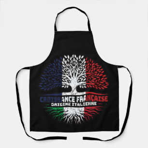 Italy Italian French France Tree Roots Flag Apron