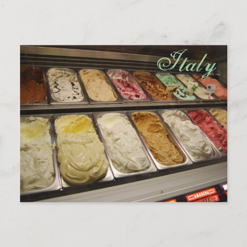 Italy Italian Gelato Postcard