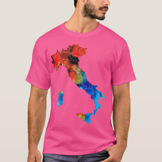 Italy Italian Map By Sharon Cummings funny T-Shirt