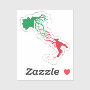 Italy Italian Map Roots Sticker
