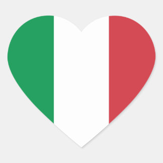 Italy – Italian National Flag Heart Sticker